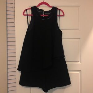 Anthropologie Elevenses Black Romper